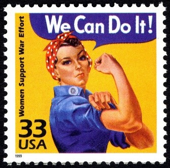 The Women Support War Effort stamp was issued on February 18, 1999.